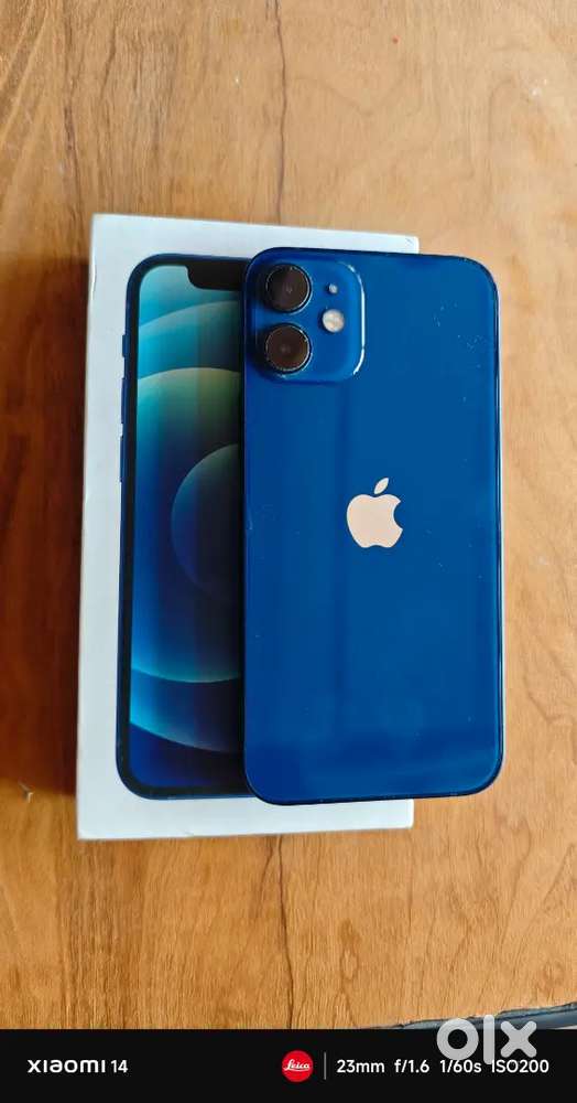 I PHONE 12 MINI 64GB BLUE 77% BATTERY HEALTH WITH BOX INO WARRANTY.