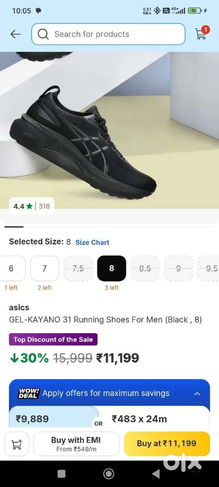 Asics gel kayno 31 original running shoe