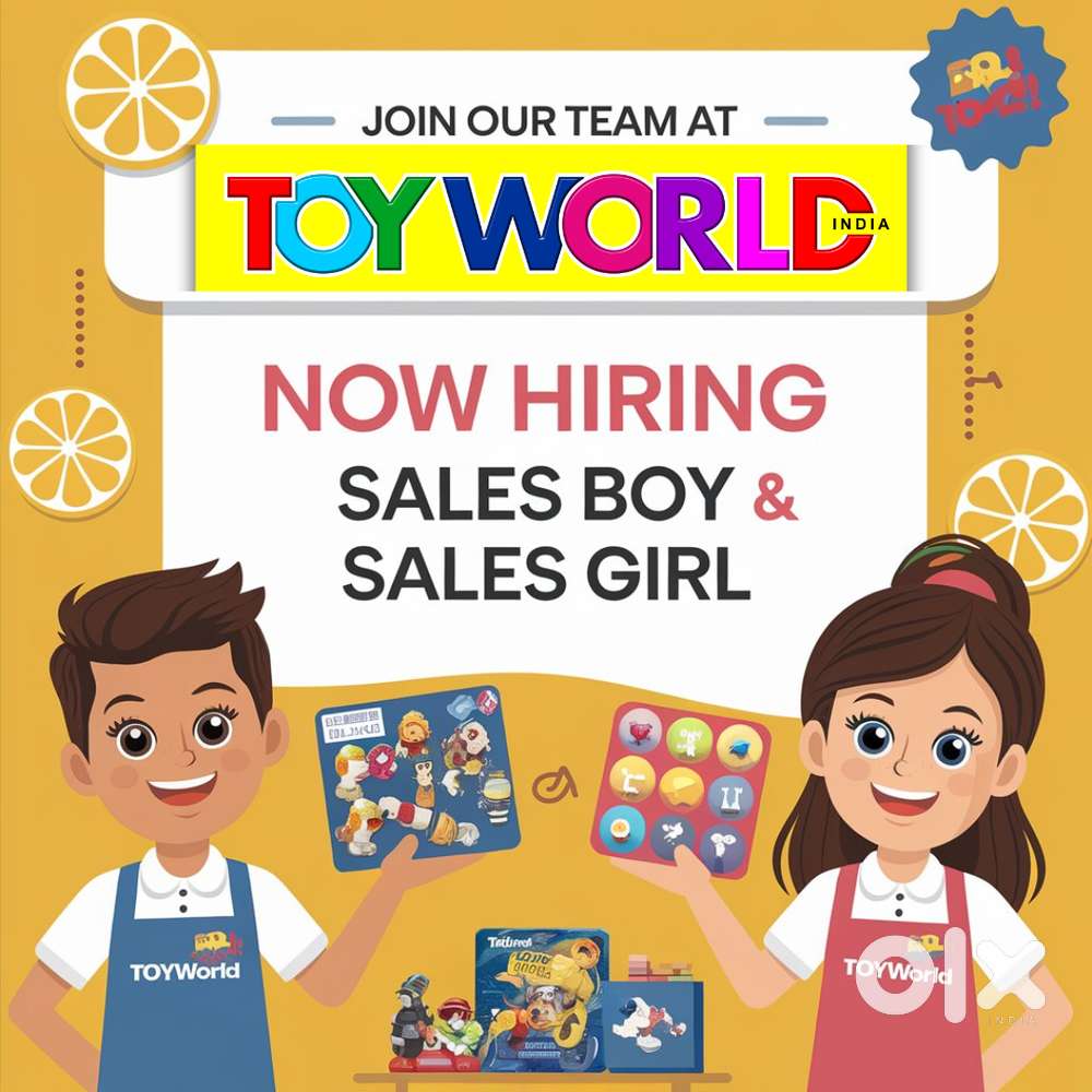 Sales Boy and Girls required in Toyworld Showroom Saili Road Pathankot