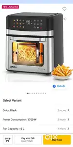 Air fryer 12 lts