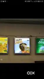 Back light frames for sell which are used in icecream shop to display