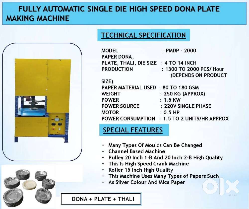 Crank automatic single die machine (4.5” Dona die free)