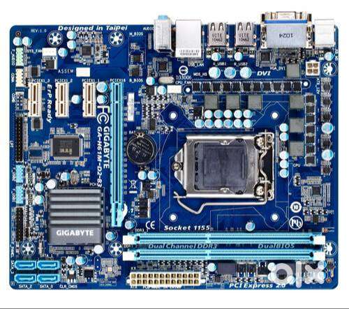 intel i3 2100 + gigabyte motherboard +fan+ 250 w power supply