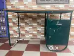 Steel Study / Storage Table with Wooden Top & Protective Cover – 4ft x