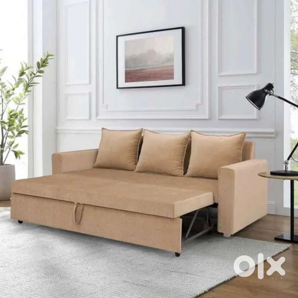 Brown 3 seater sofa cum bed emi available Aliyar Arham Recliner