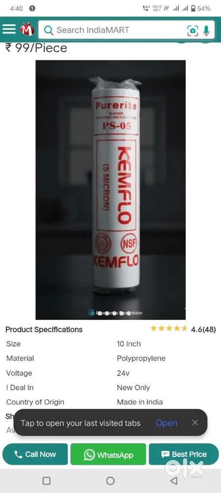 Kemflo candle