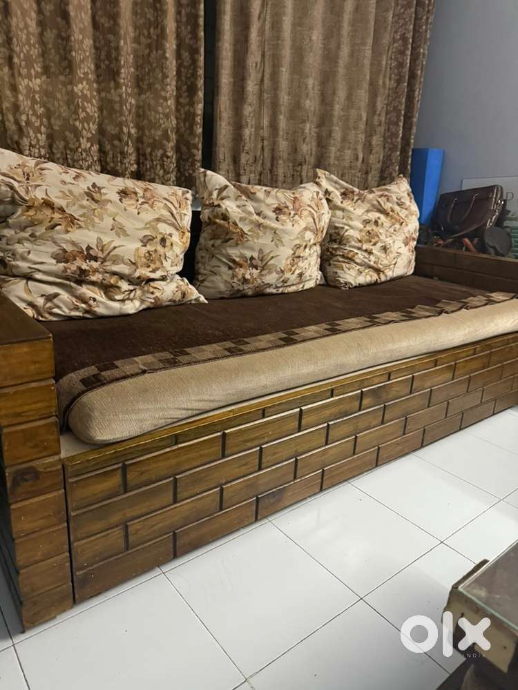 Sofa cum bed for 3 seater with 3 pillows