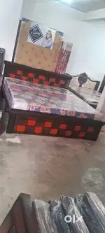 Brand new queen size without storage With mattress wooden bed availabl