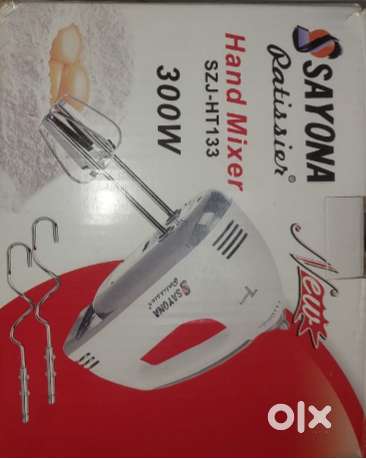 300 W White Hand Blender  (Hand Blender Mixer Electric Egg Beater For