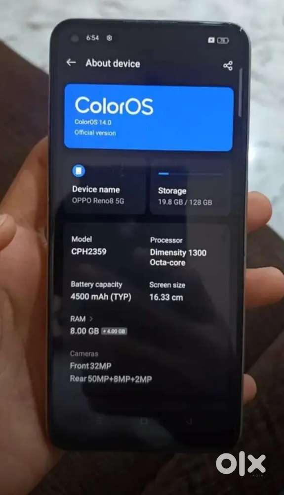 Mint condition oppo reno 8 5G 30k bill