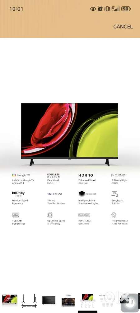 Acer 40 inch Full HD Google TV