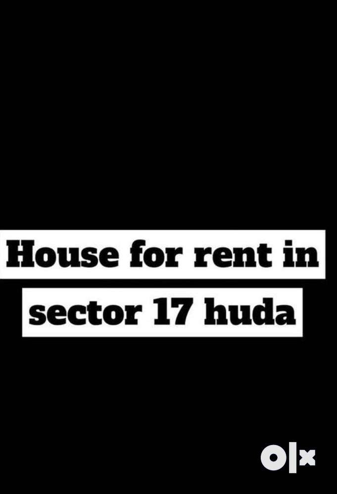 Ground floor for rent in sector 17 huda. Corner house.Near huda market