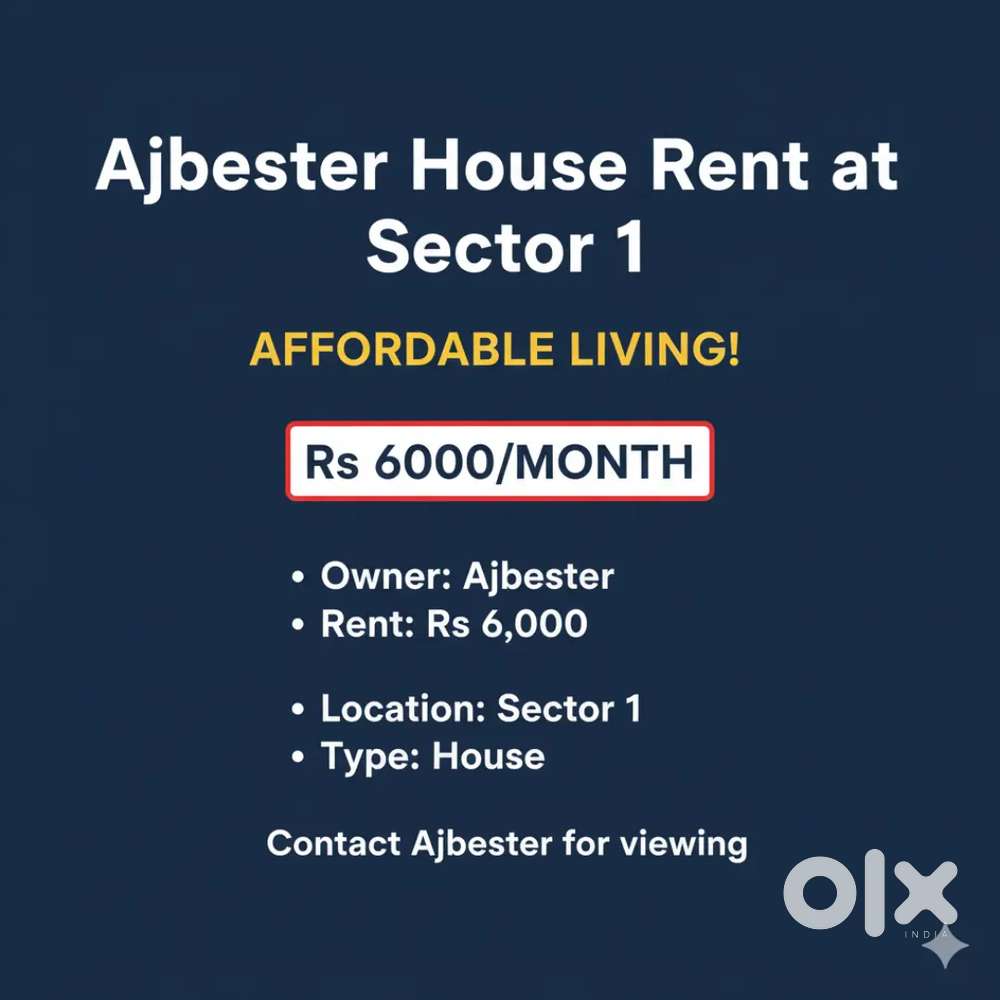 Ajbester  Quarter with Garage for Rent – Sector 1, Rourkela at 6000