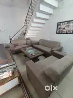 7 seater sofa with Glass Table