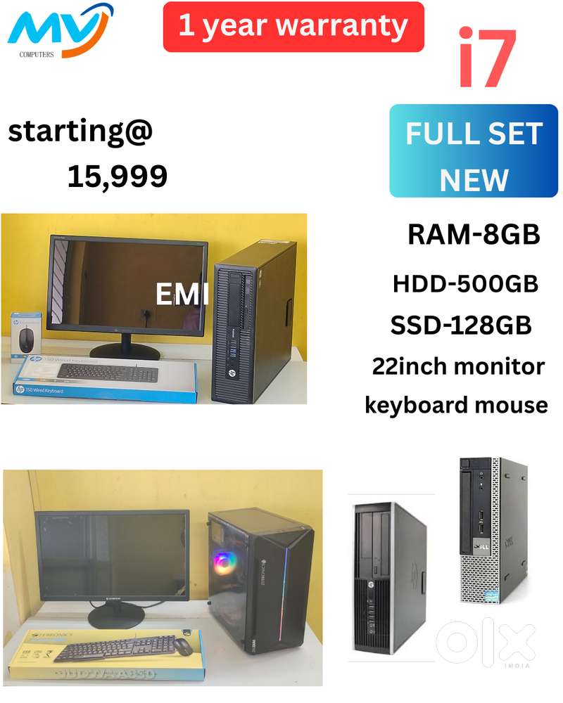 Desktop Laptop CPU Full Set i3-i5-i7 Available @ Low Price  New