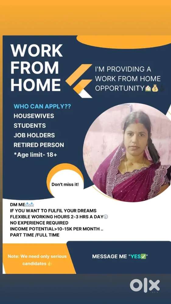 We are providing a work from home opportunity