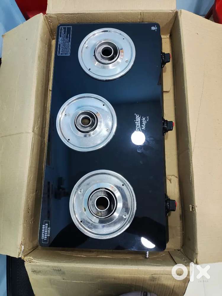 Gas chulha gas stove prestige magic plus 3 burner