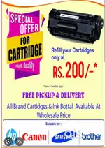 All Catradge Reffling 200 /- only