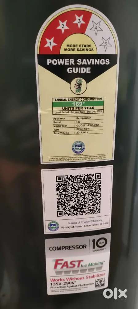 New LG 201 ltr fridge for sale