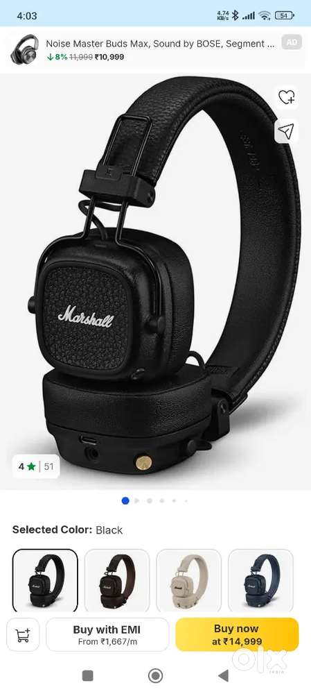 Marshall head phone 4
