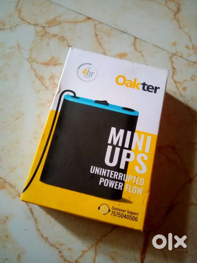 Oakter mini ups Uninterrupted power flow upto 4hr backup the brand new