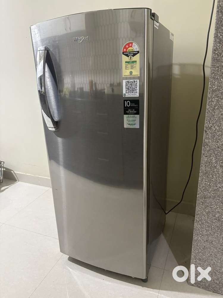 Whirlpool single door 192 litre , 5 months old with 10 years warranty