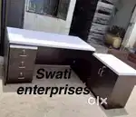 New bege colour L shape office table office furniture