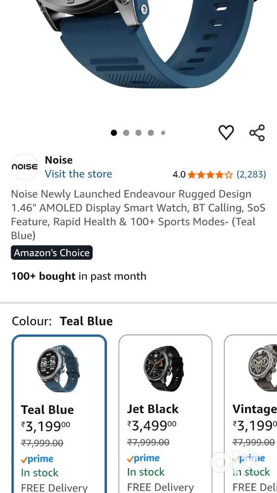 Noisefit smartwatch sealed piece