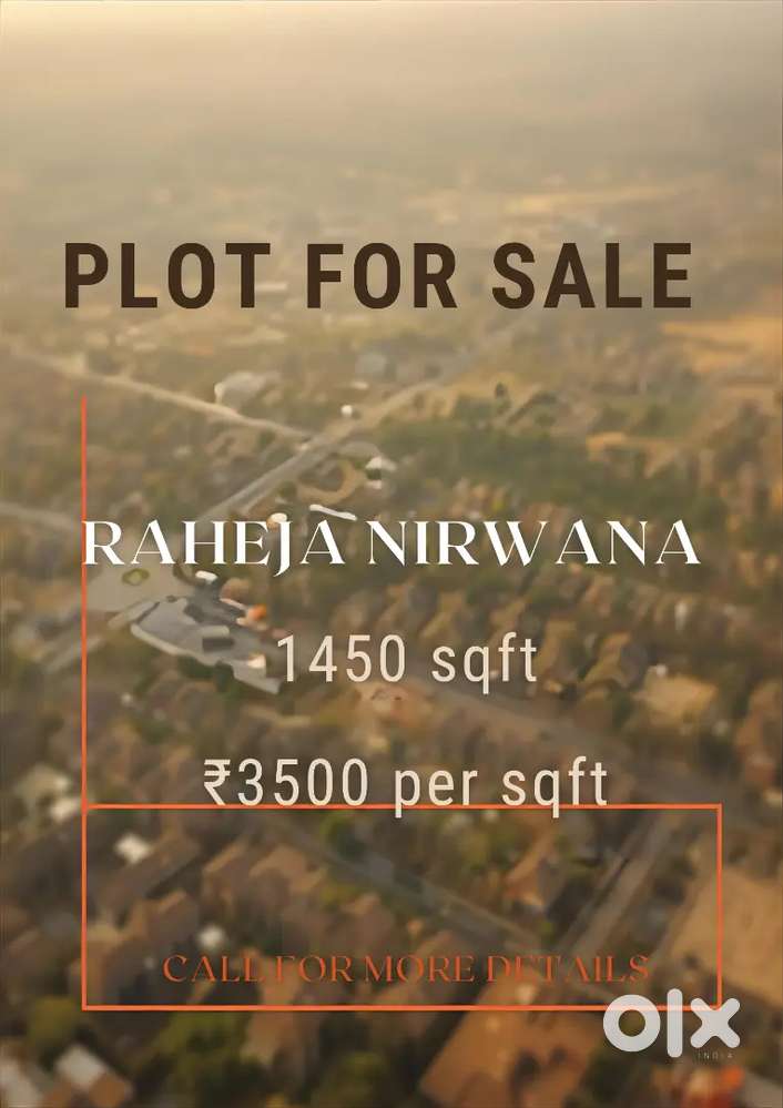 PLOT FOR SALE RAHEJA NIRWANA KACHANA PIRDA