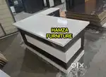 HAMZA FURNITURE NEW DESIGNER PARTICLE BOARD WOOD L SHAPE CORNER TABLE