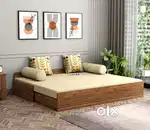 Woodenstreet Diwan cum double bed with box storage including mattress