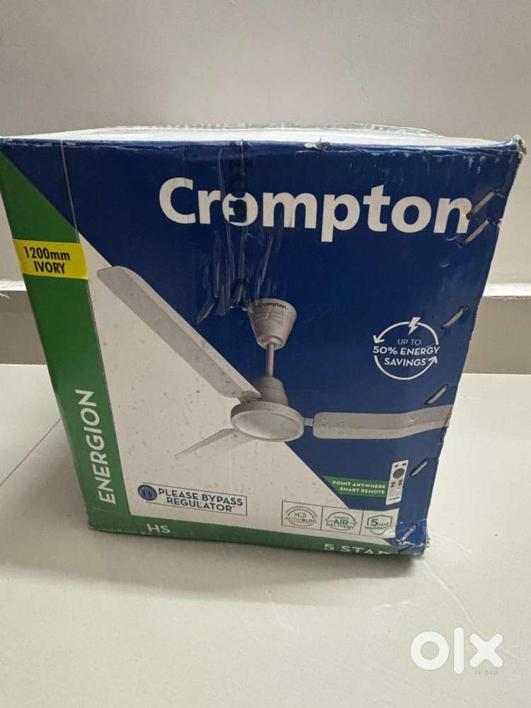 Brand new Crompton Energion (HS) 5 star ceiling fan, remote operated