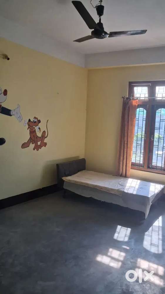 Semi-furnished 1BHK, attached rooms