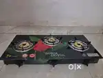 surya crystal 3 burner gas stove with auto ignition