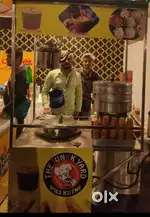 Momos sweetcorn steel counter
