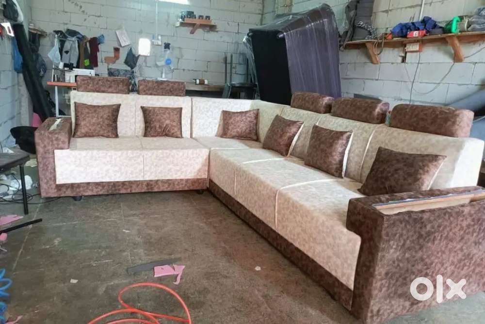 L TYPE SOFA IN HEAD REST MODEL MANUFACTURING AT ZAM ZAM FURNITURE
