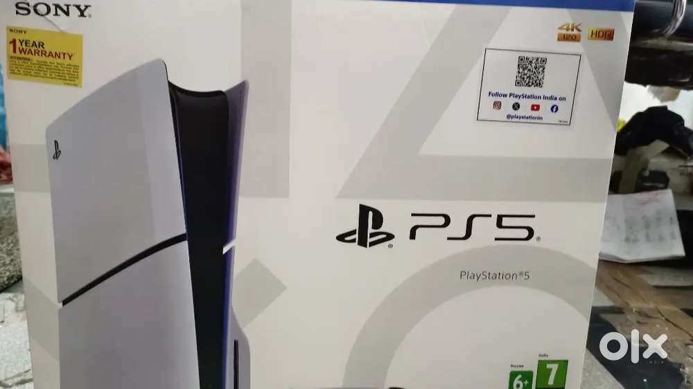 Sony ps5 slim disk edition new condition unused  3 month old h bas