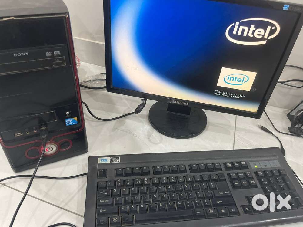 New computer with cpu and keyboard