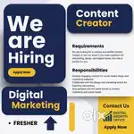 We are hiring Digital marketing intern and a Content Creator