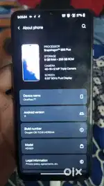 Onepluse 7t 8gb+256gb gaming mobile