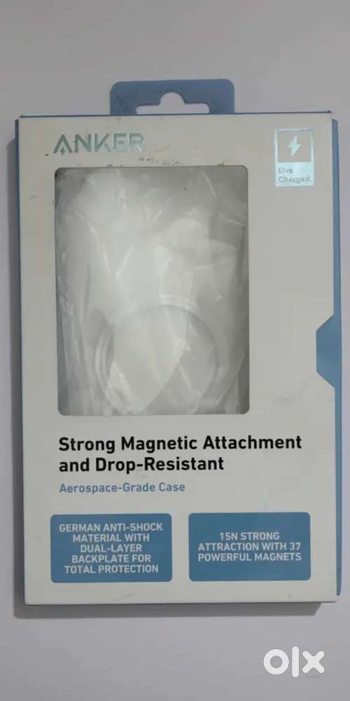 iPhone 15 Plus – Anker MagSafe Case + Tempered Screen Guard (Unused)