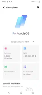 Vivo y21e Halka touch tuta mobile khula Nahin hai