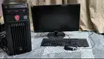 Gaming computer in a budget with monitor.
