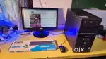 Desktop computer with monitor new keyboard and mouse with ssd