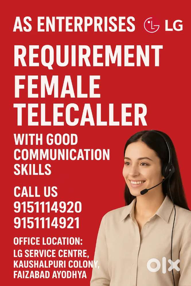 Tele caller require for Service line
