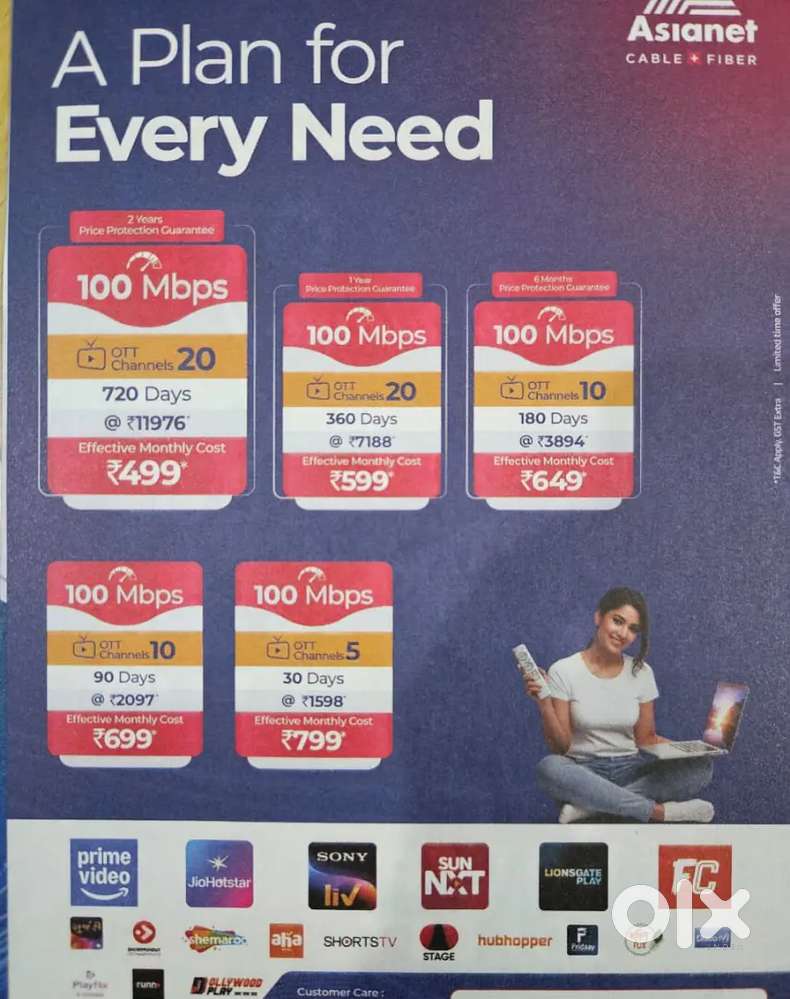 Asianet Broadband connection