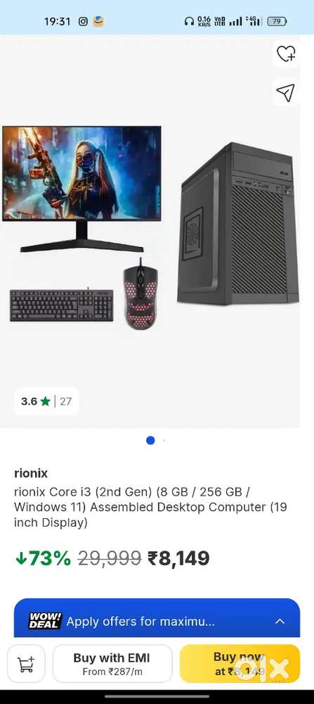 New hai 8gb Ram 256 windows