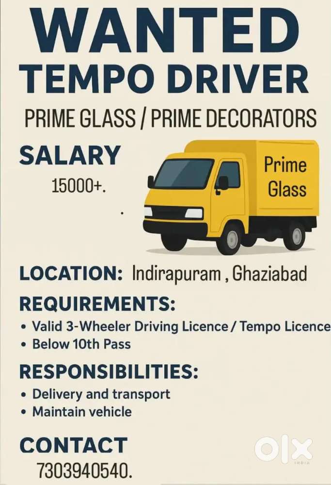 Tempo Driver (Permanent Basis)