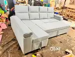Premium quality L shape sofa cumbed with launger available in starf fu