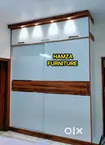HAMZA FURNITURE NEW DESIGNER PLYWOOD SLIDING WARDROBE AT GOOD COST